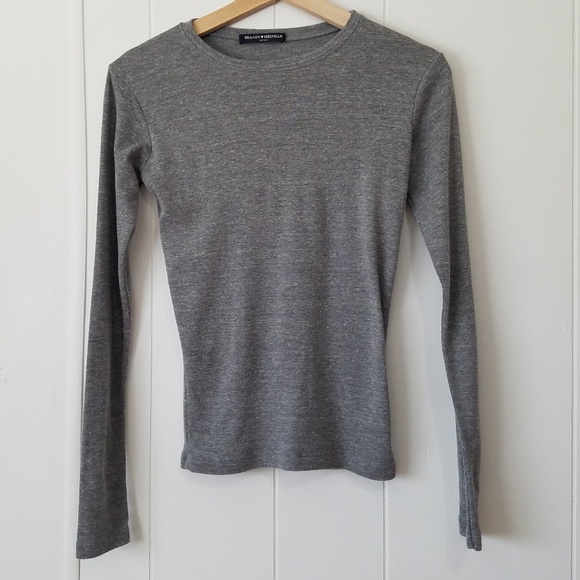 Brandy Melville Tops - Brandy Melville Gray Long-sleeved Top SZ OS